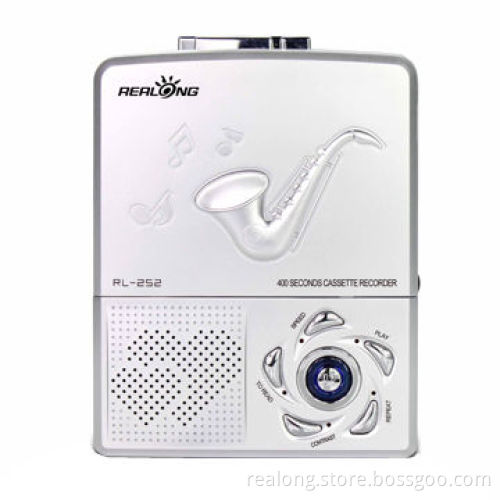Cassette Player with Long Time Repetition, 6V DC, 400mA Adapter